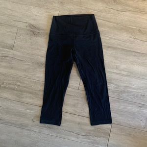 Black lululemon align crop leggings size 4